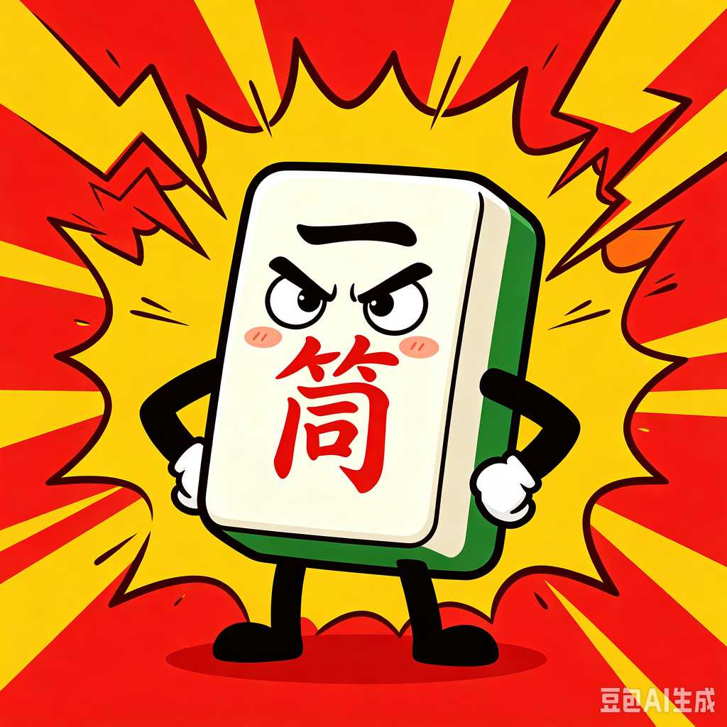 retro text mahjong tiles